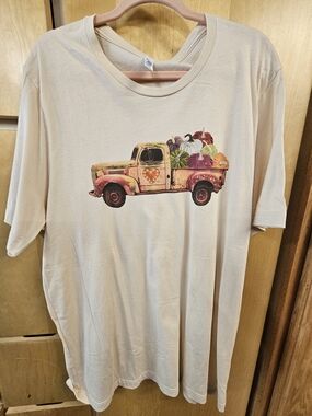 Bella Canvas Cream Graphic Tee with Rustic Truck